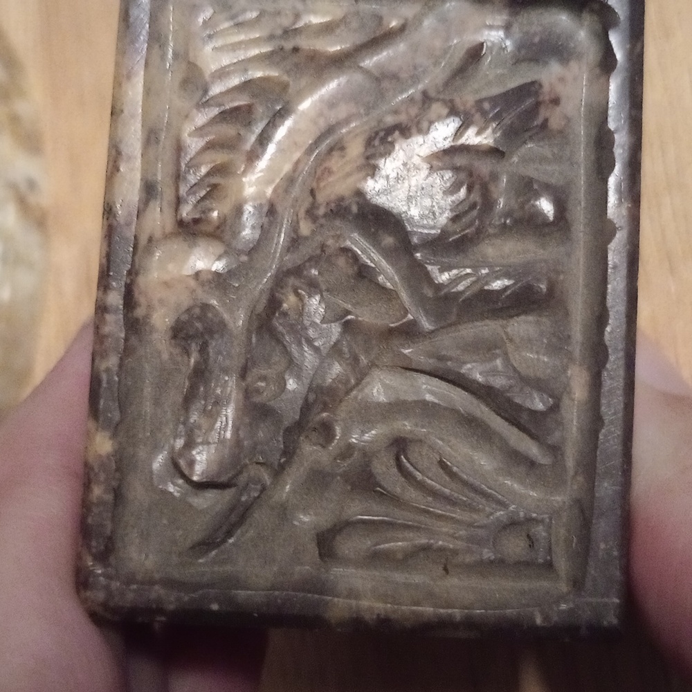 Set of Carved Stone Boxes with Elephant Design - Picture 5 of 7